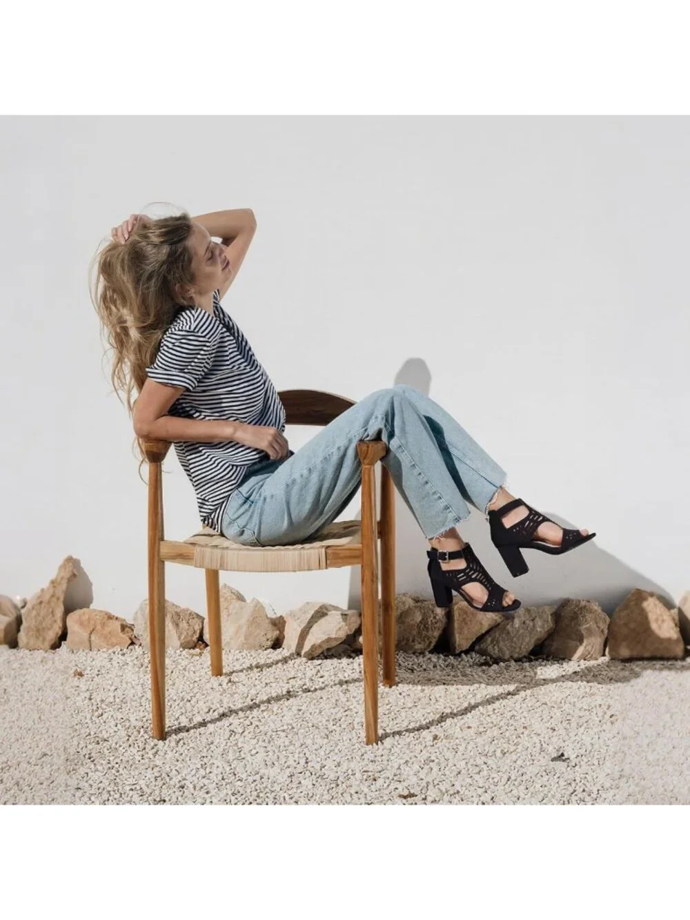 Chic Brown Open Toe Wedge Sandals for Women | Bohemian Cutout, Ankle Strap